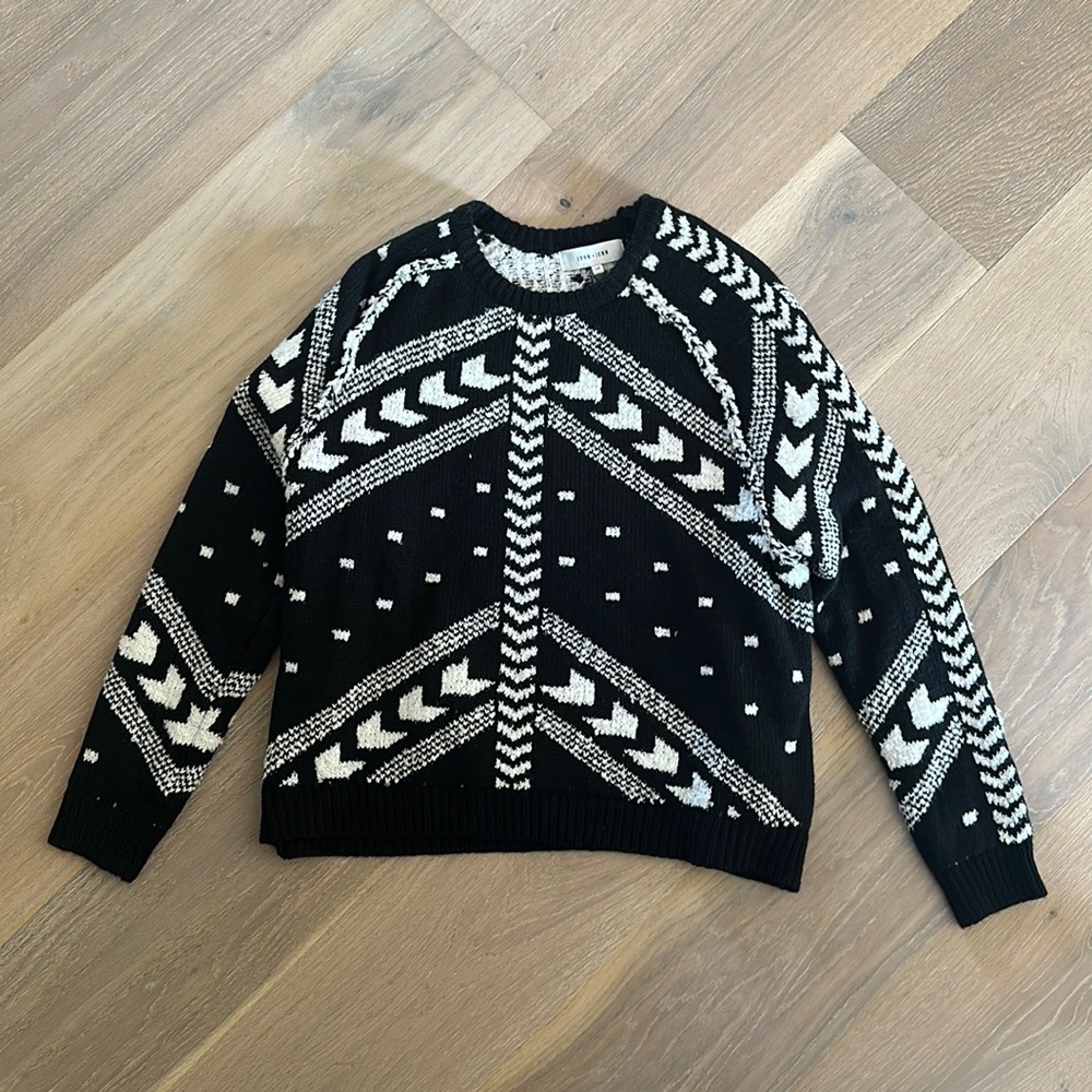 John + Jenn black and white sweater. NWT.